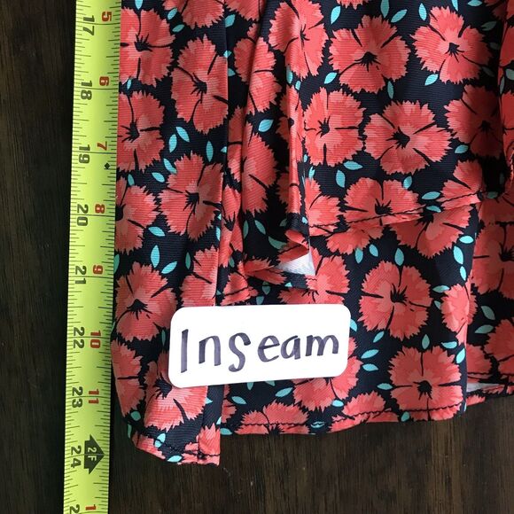 Anthropologie Red Poppy Floral Satin Cropped Wide Leg Ruffle Pants NWOT XL - Picture 7 of 9